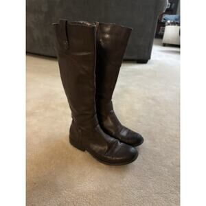 Unr8ed Melissa Brown Faux Leather Boots Size 8M